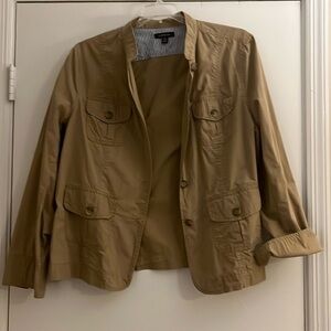 Lands End cotton lightweight khaki jacket